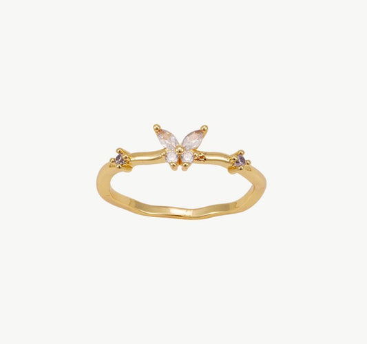 Anillo mariposa de cristal swarovski