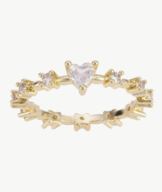 Anillo corazon strass